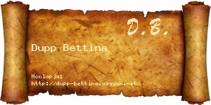 Dupp Bettina névjegykártya